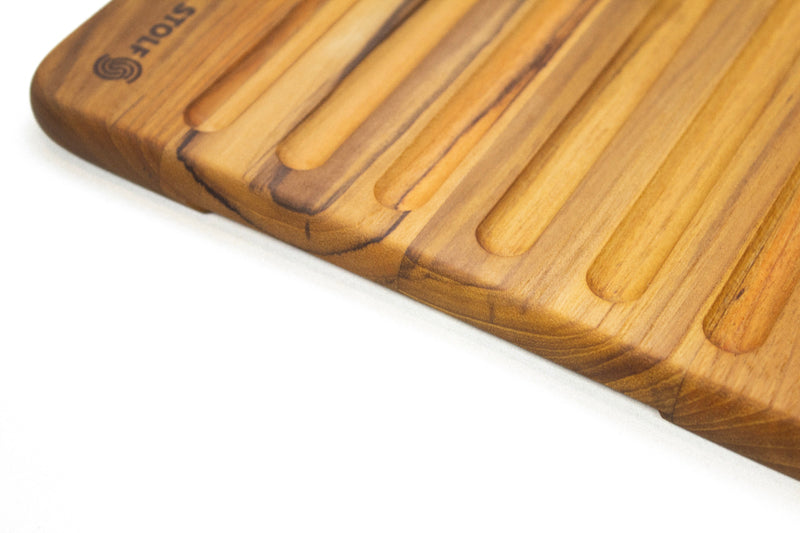 Stolf Teakholz Schneidbrett für Brot Elegance Culinary 39cm x 25cm