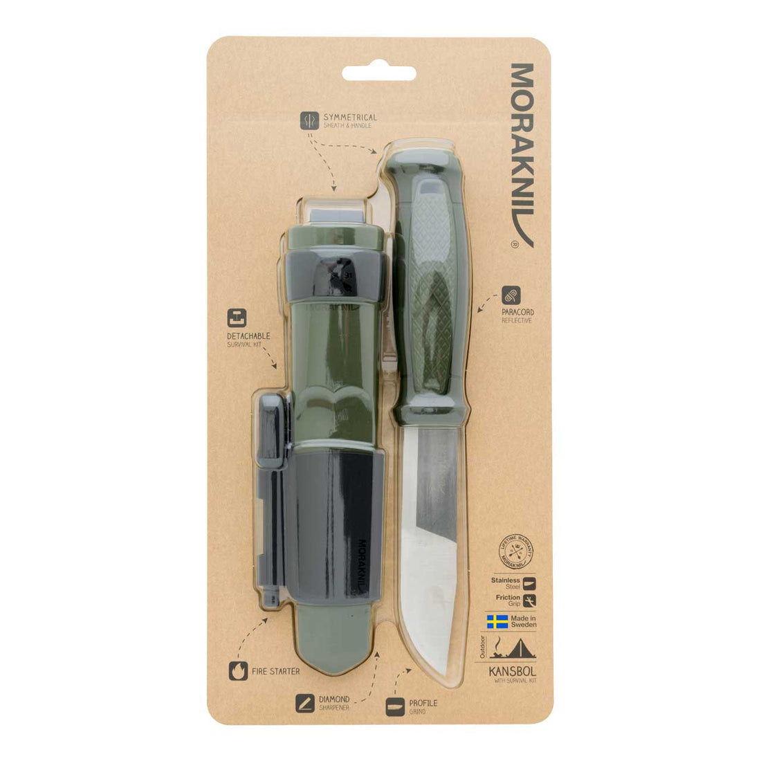 Morakniv KANSBOL Survival-Kit, grün
