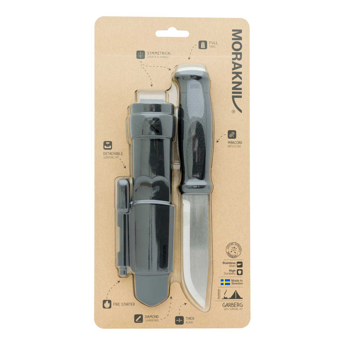 Morakniv GARBERG Survival-Kit Outdoormesser, schwarz