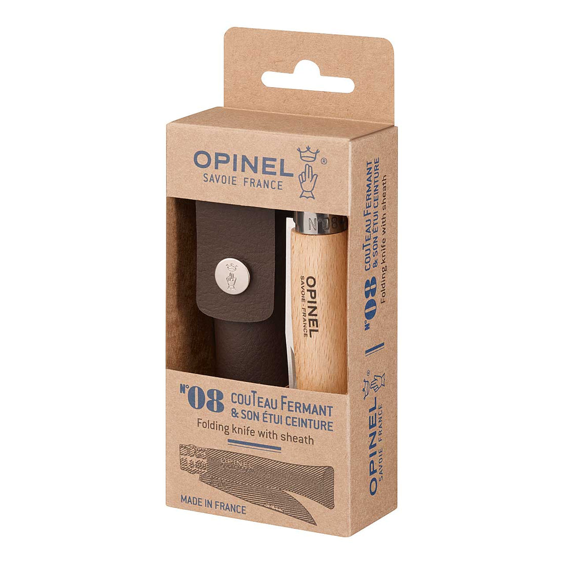 Opinel Geschenkset No 08, Buchenholz, mit Etui