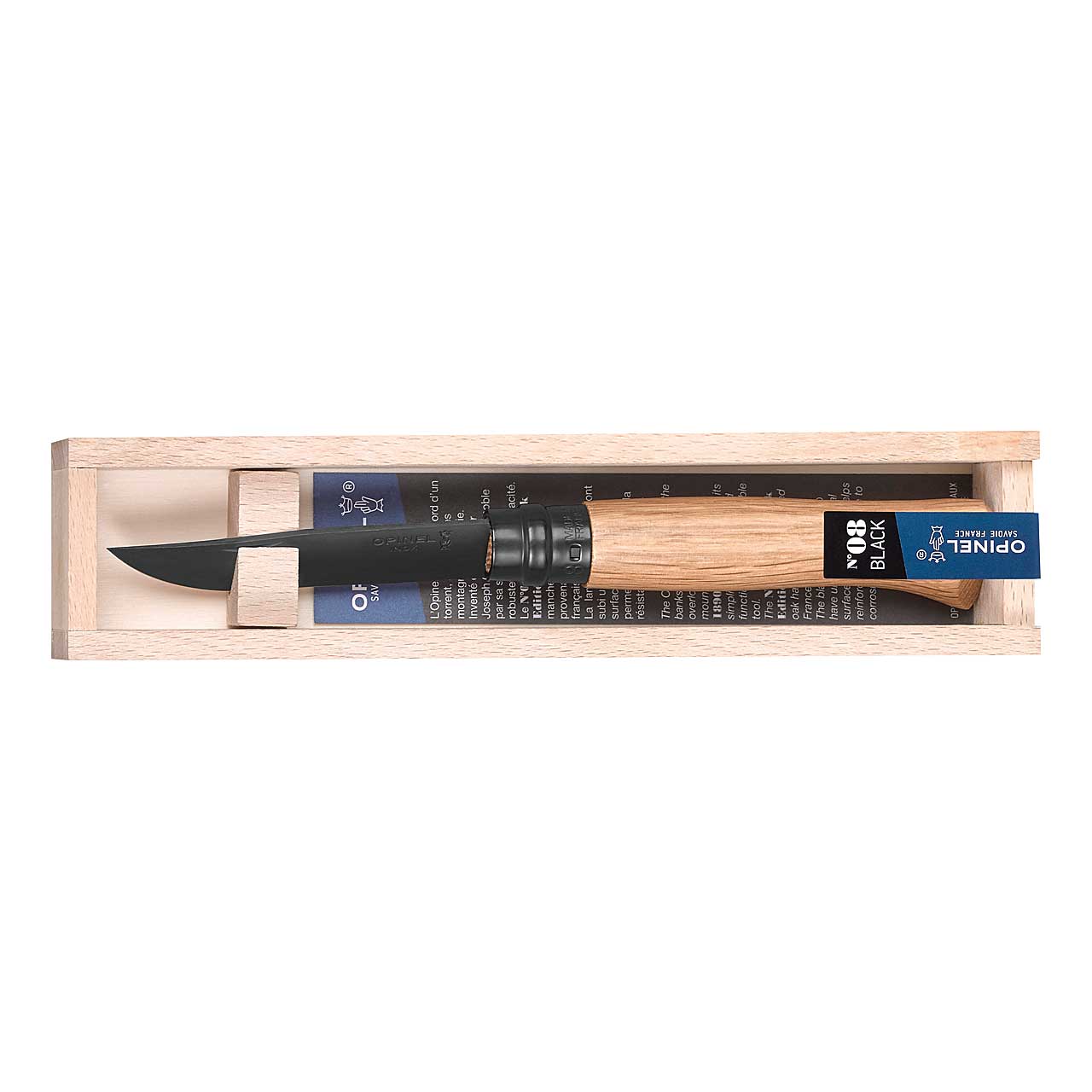 Opinel No 08 BLACK OAK, Eichenholz