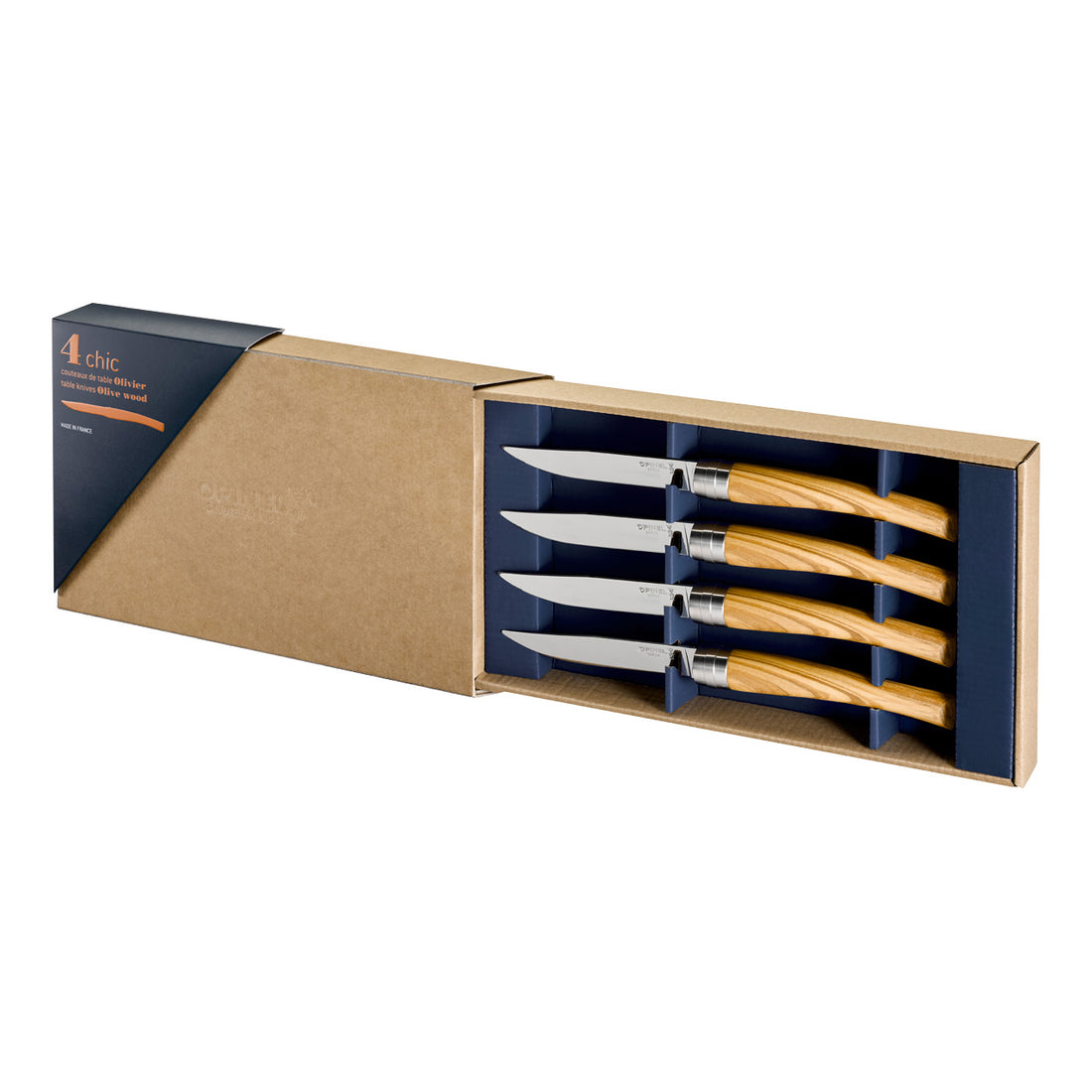 Opinel TABLE CHIC Messer-Set, Olivenholz
