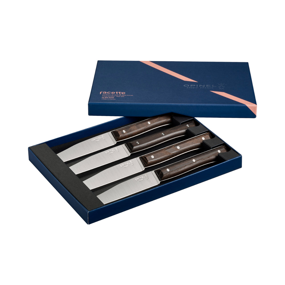 Opinel FACETTE Tafelmesser Esche dunkel