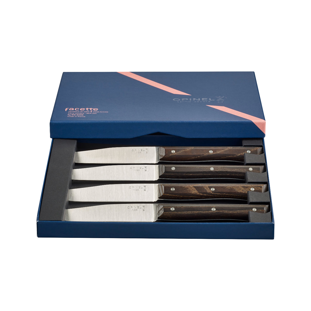 Opinel FACETTE Tafelmesser Esche dunkel