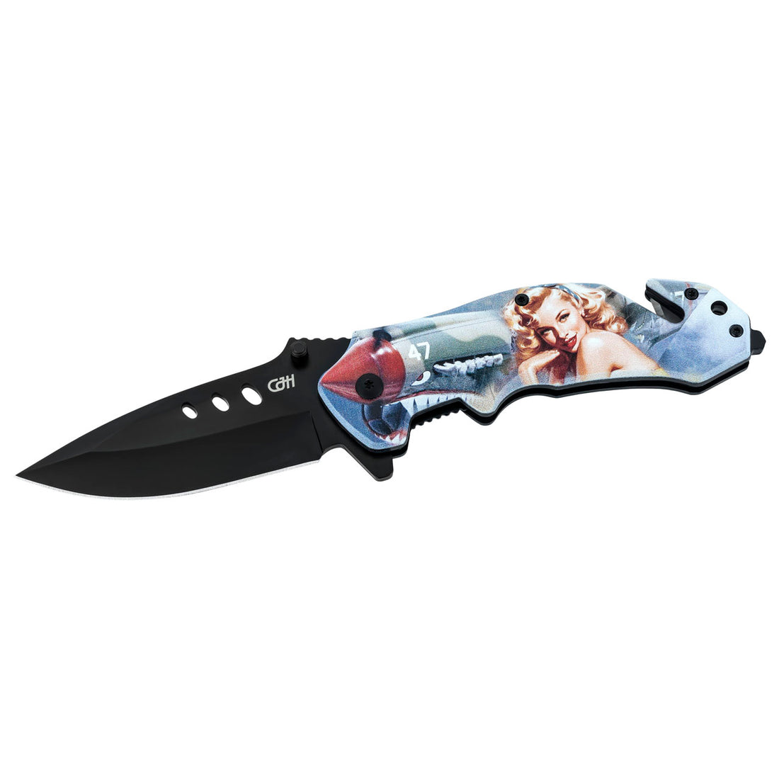 Herbertz CJH Rettungsmesser, Pin Up Flugzeug