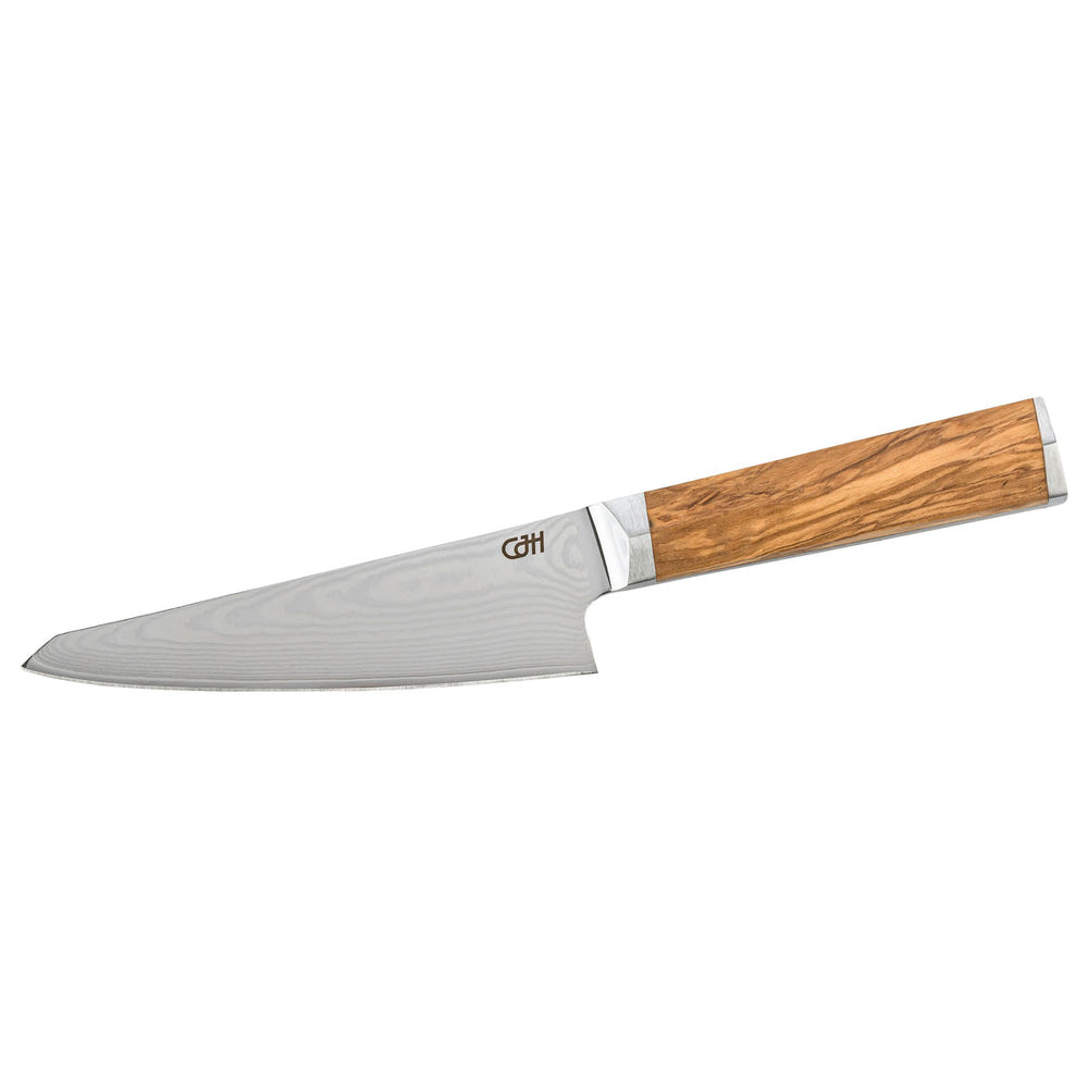 Herbertz CJH Kiritsuke-Messer klein, 67-Lagen Damast, Olivenholz