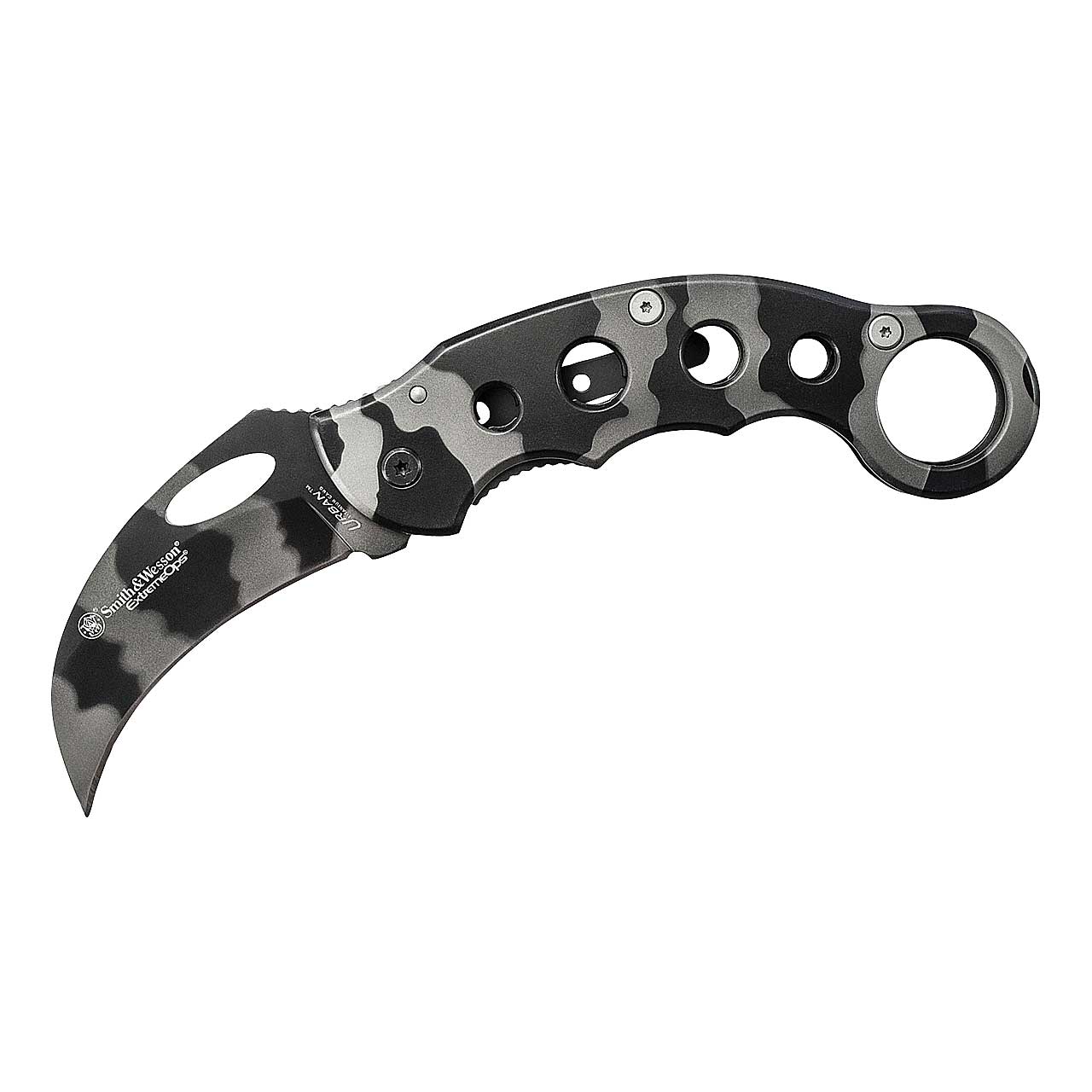 S&W EXTREME OPS Karambit-Messer mit Clip, Camo