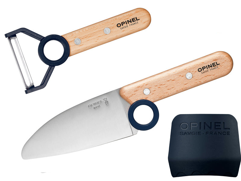 Opinel LE PETIT CHEF Kinder Küchen-Set, 3-teilig, blau