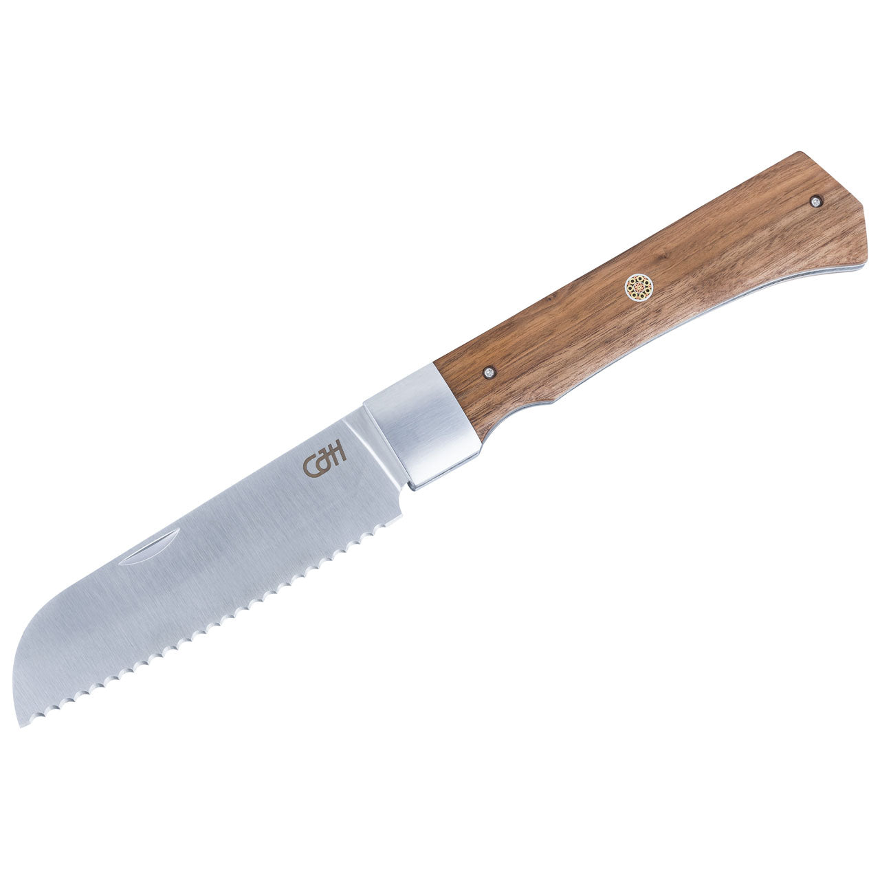 Herbertz CJH Outdoor Santoku-Messer, Walnussholz, Taschenmesser