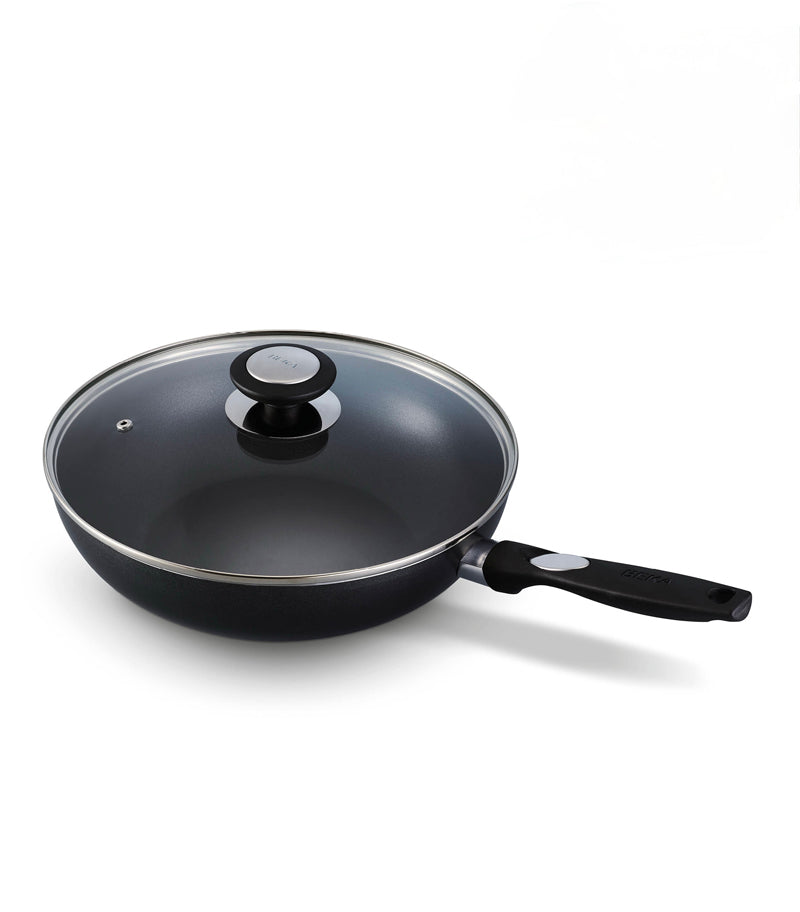 BEKA PRO INDUC Wokpfanne mit keramische Antihaftbeschichtung und Glasdeckel 28cm