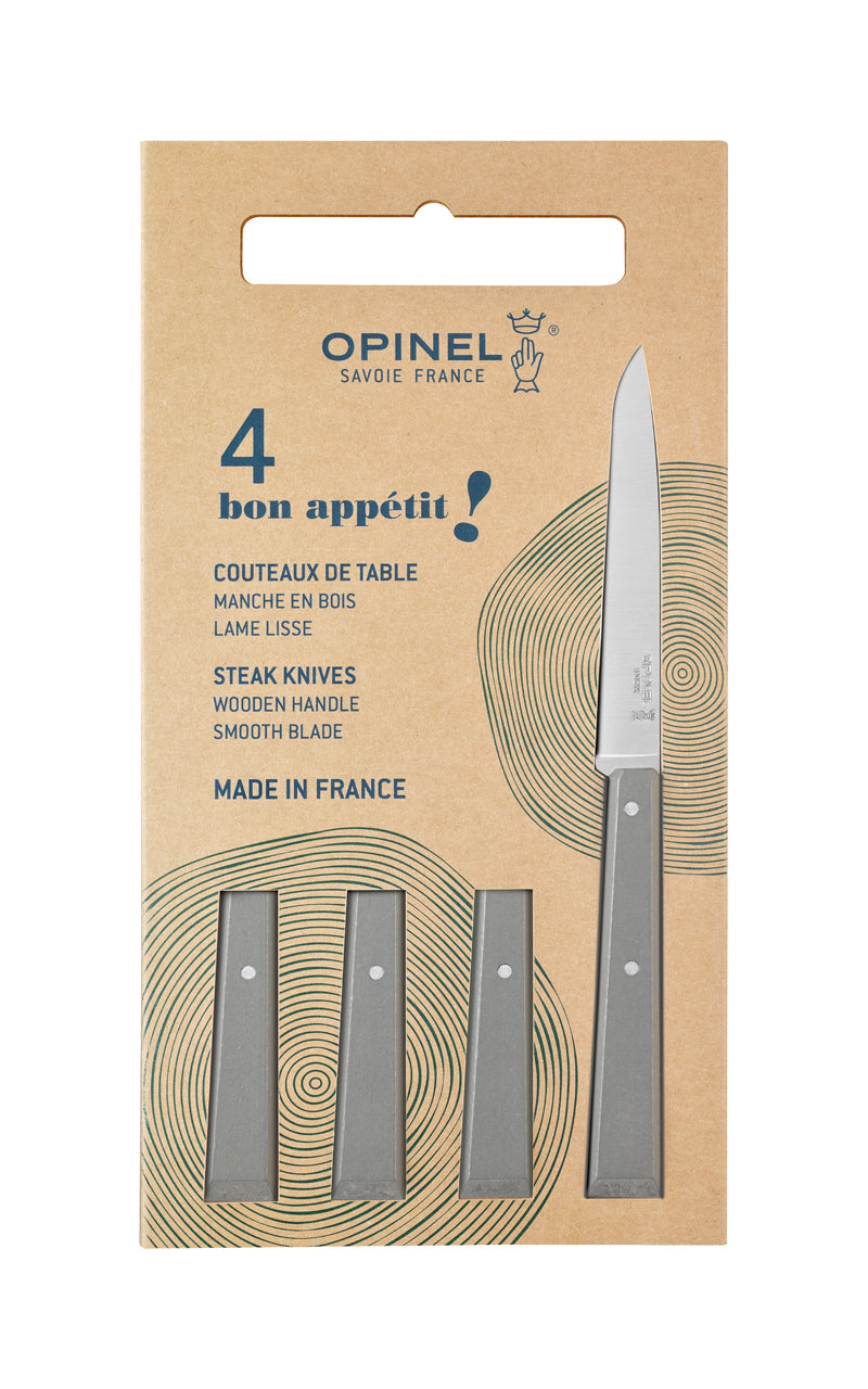Opinel BON APPETIT Tafelmesserset, grau