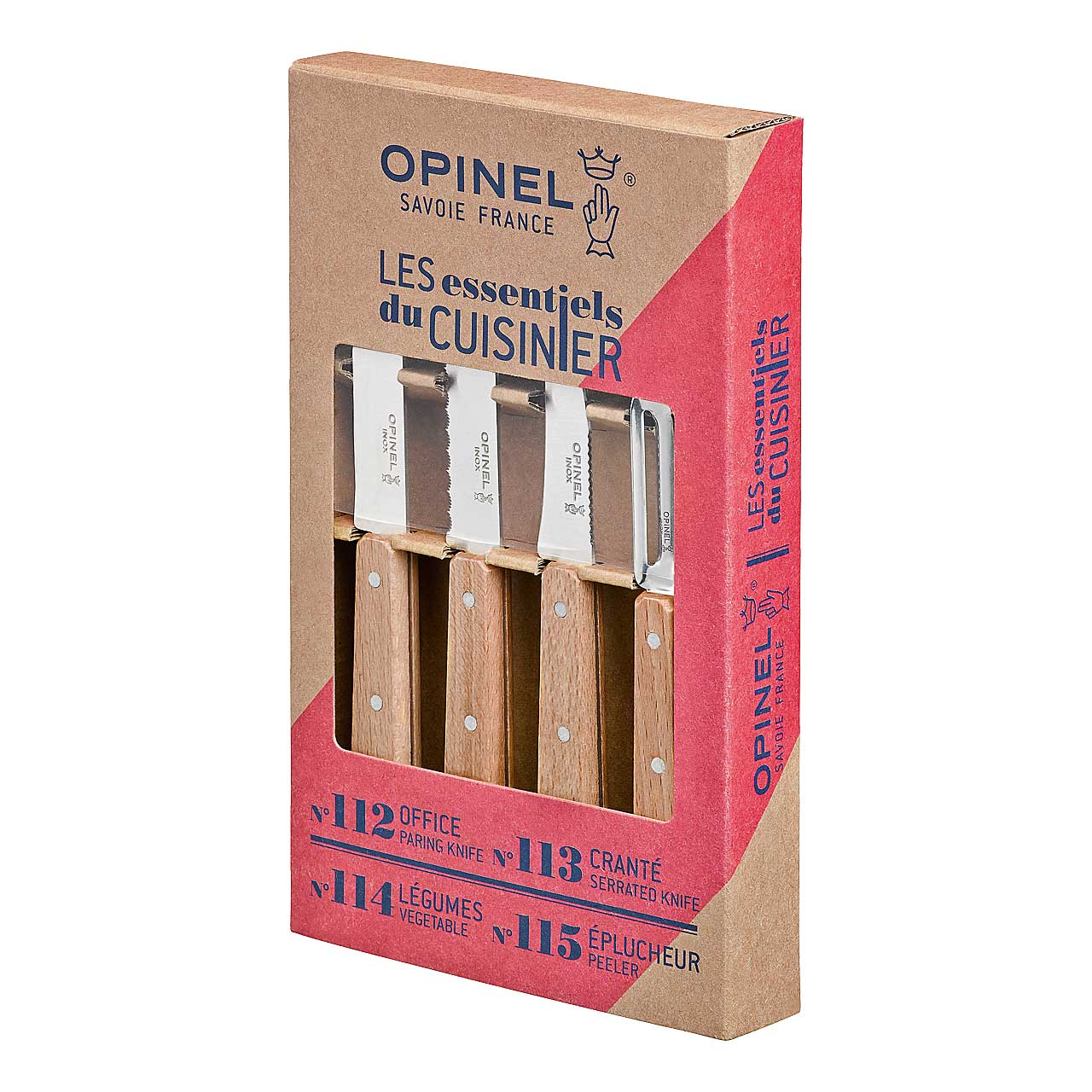 Opinel LES ESSENTIELS, Buche, 4-teilig