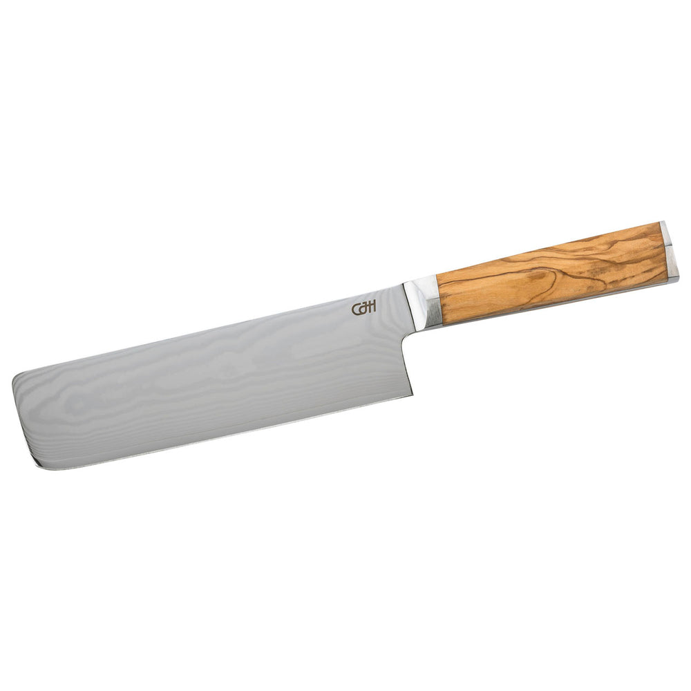 Herbertz CJH Hackmesser, 67-Lagen Damast, Olivenholz