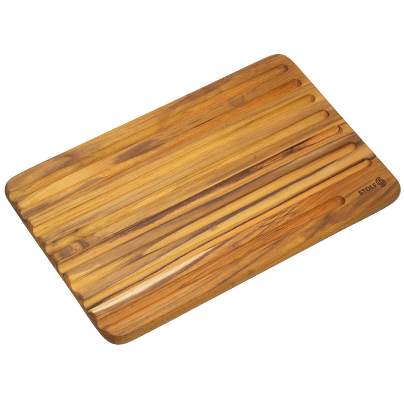 Stolf Teakholz Schneidbrett für Brot Elegance Culinary 39cm x 25cm