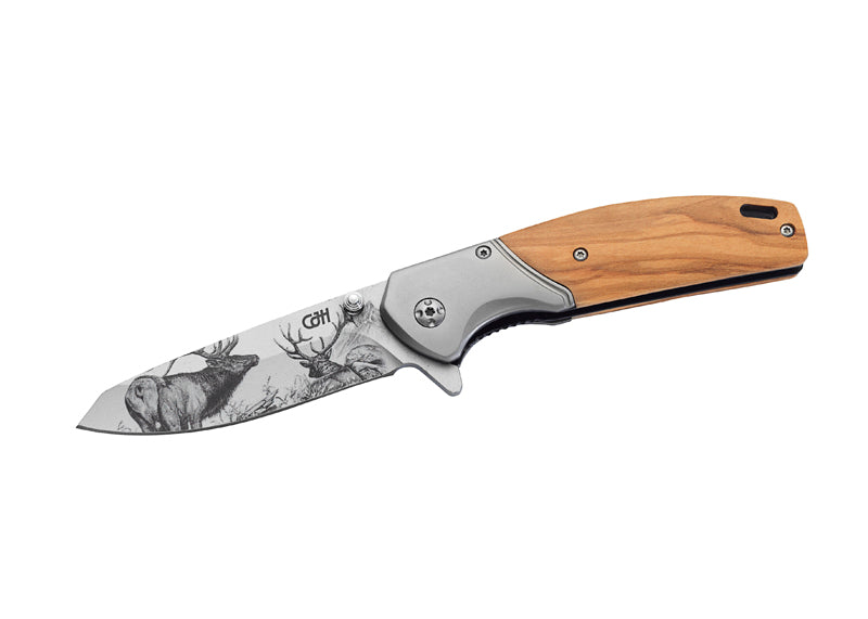 Herbertz CJH Einhandmesser, Olivenholz