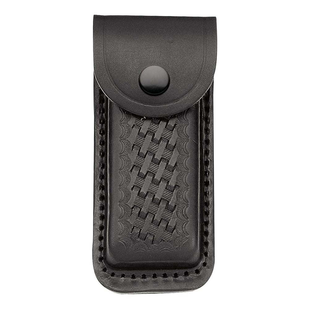 Leder-Etui schwarz, längs und quer 13 cm