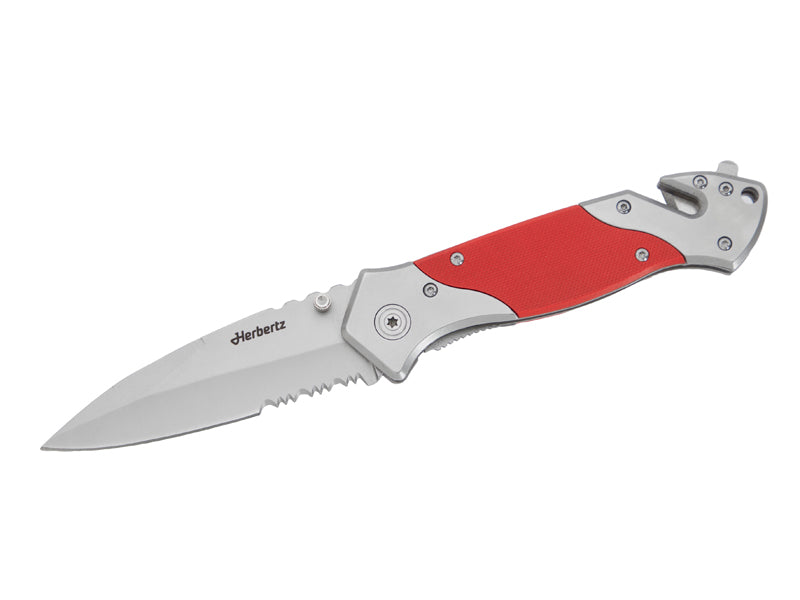 Herbertz Rettungsmesser, rot G10
