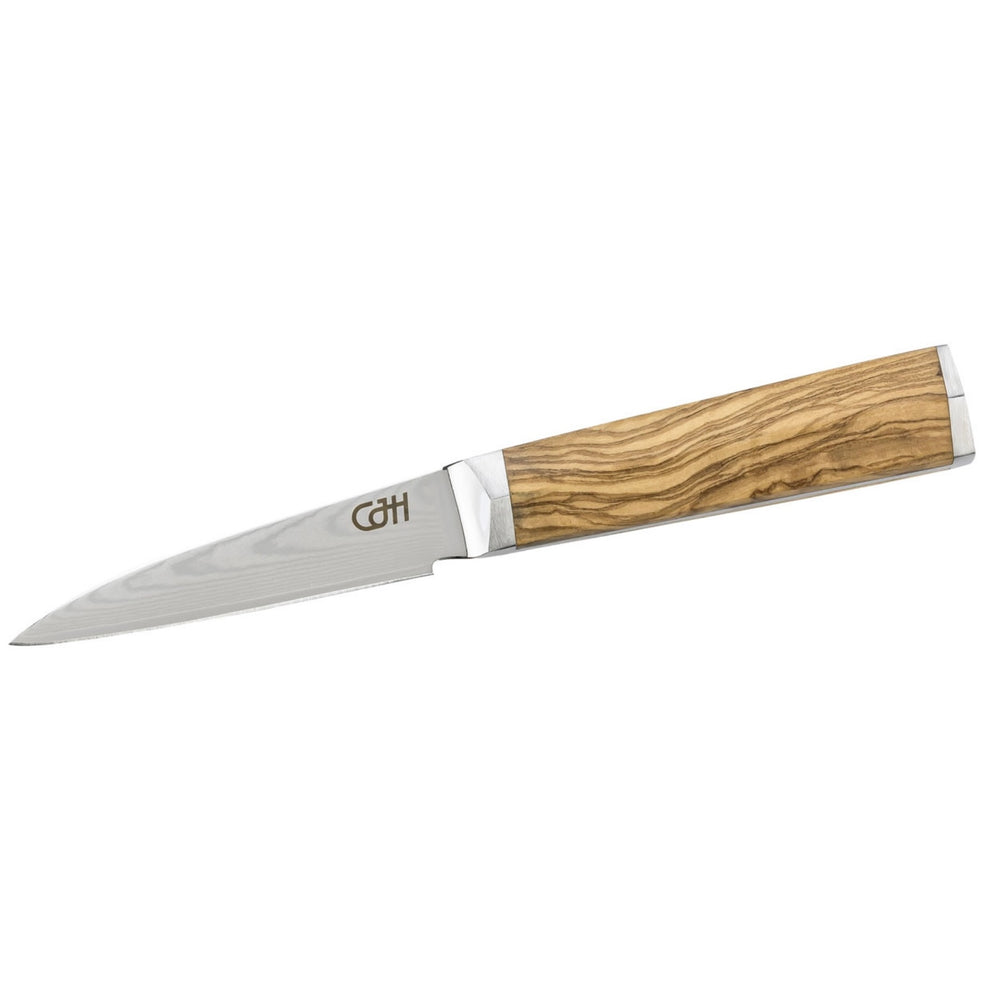 Herbertz CJH Schälmesser, 67-Lagen Damast, Olivenholz