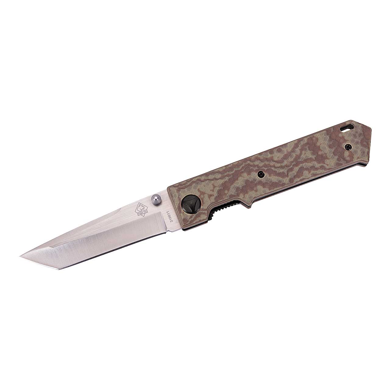 Puma TEC Einhandmesser mit Clip, G10, Camo