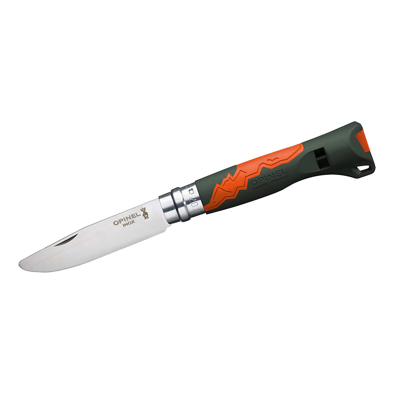 Opinel No 07 OUTDOOR JUNIOR, grün/orange
