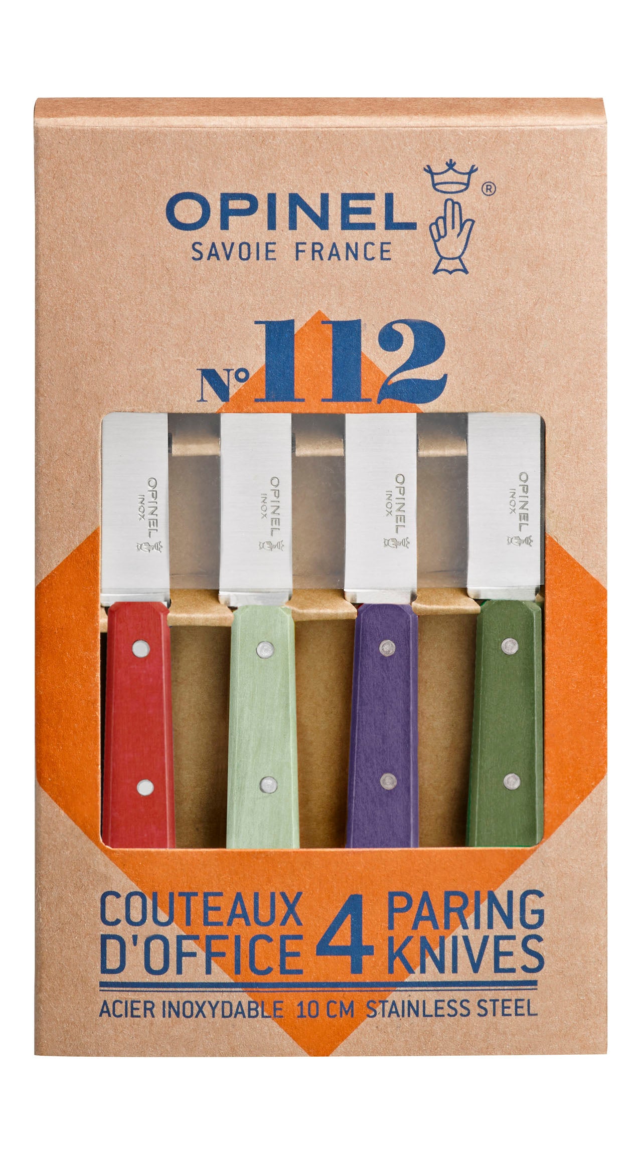 Opinel No 112 PAYSAGE Gemüsemesser-Set, 4 Stück