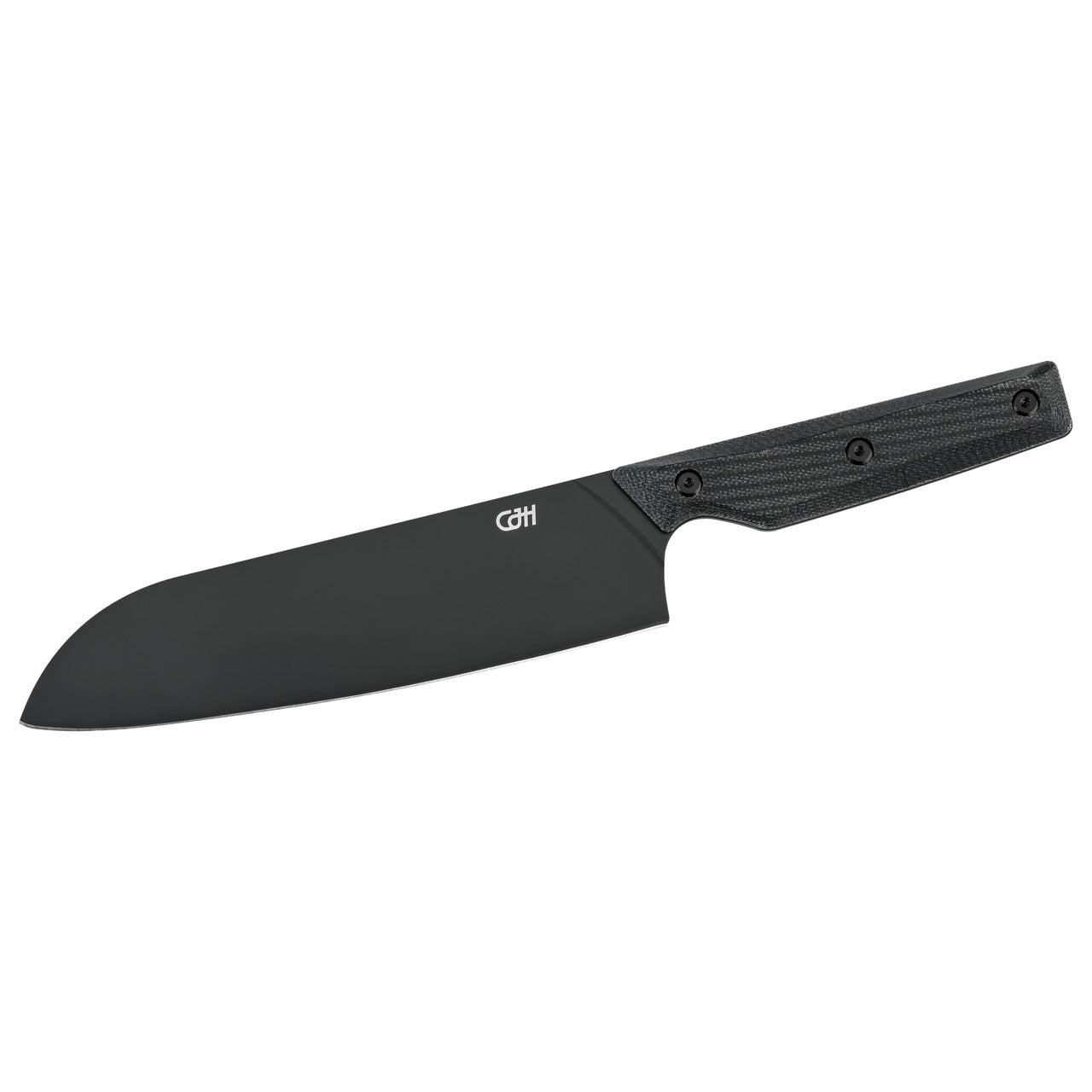 Herbertz CJH Santoku-Messer groß, VG10 Stahl, Micarta, schwarz