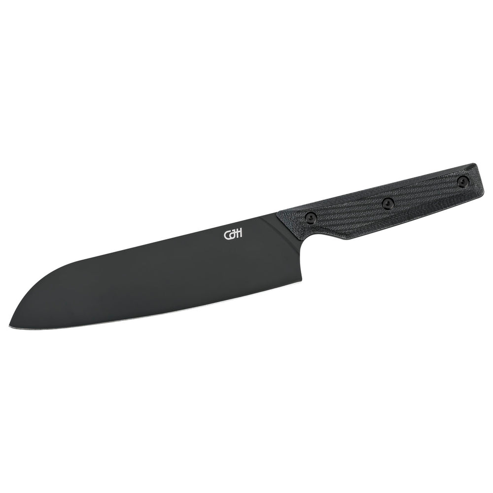 Herbertz CJH Santoku-Messer groß, VG10 Stahl, Micarta, schwarz
