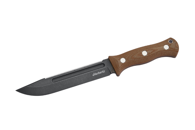 Herbertz Outdoor- und Survivalmesser D2, desert Micarta
