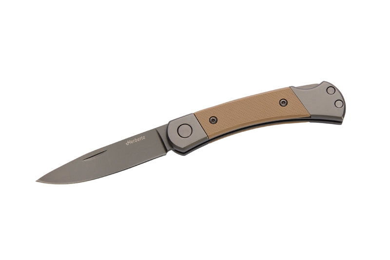 Herbertz Taschenmesser Titanbeschichtung Grey D2, Small, Sand