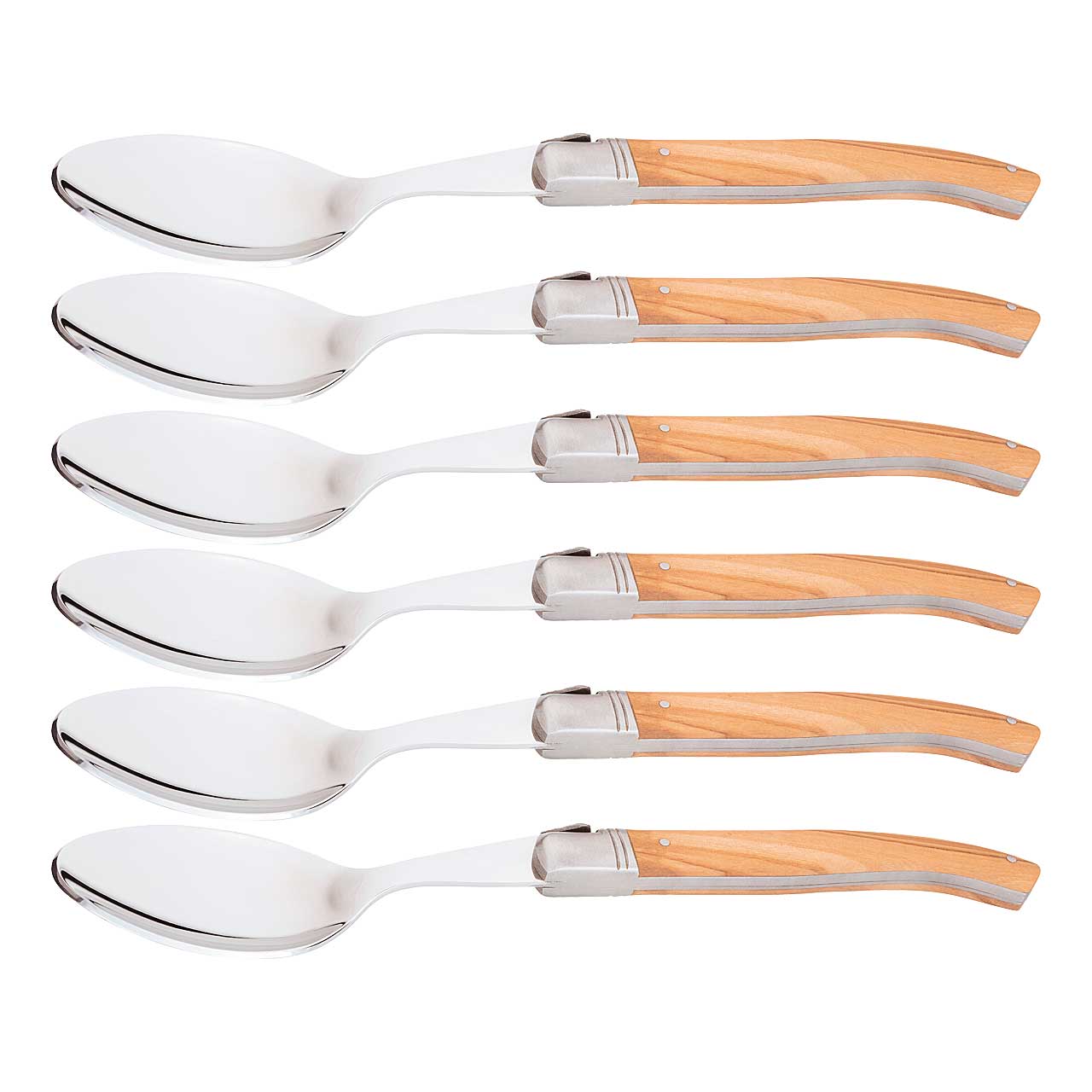 Laguiole Tradition Esslöffel-Set, 6 Stück, Olivenholz
