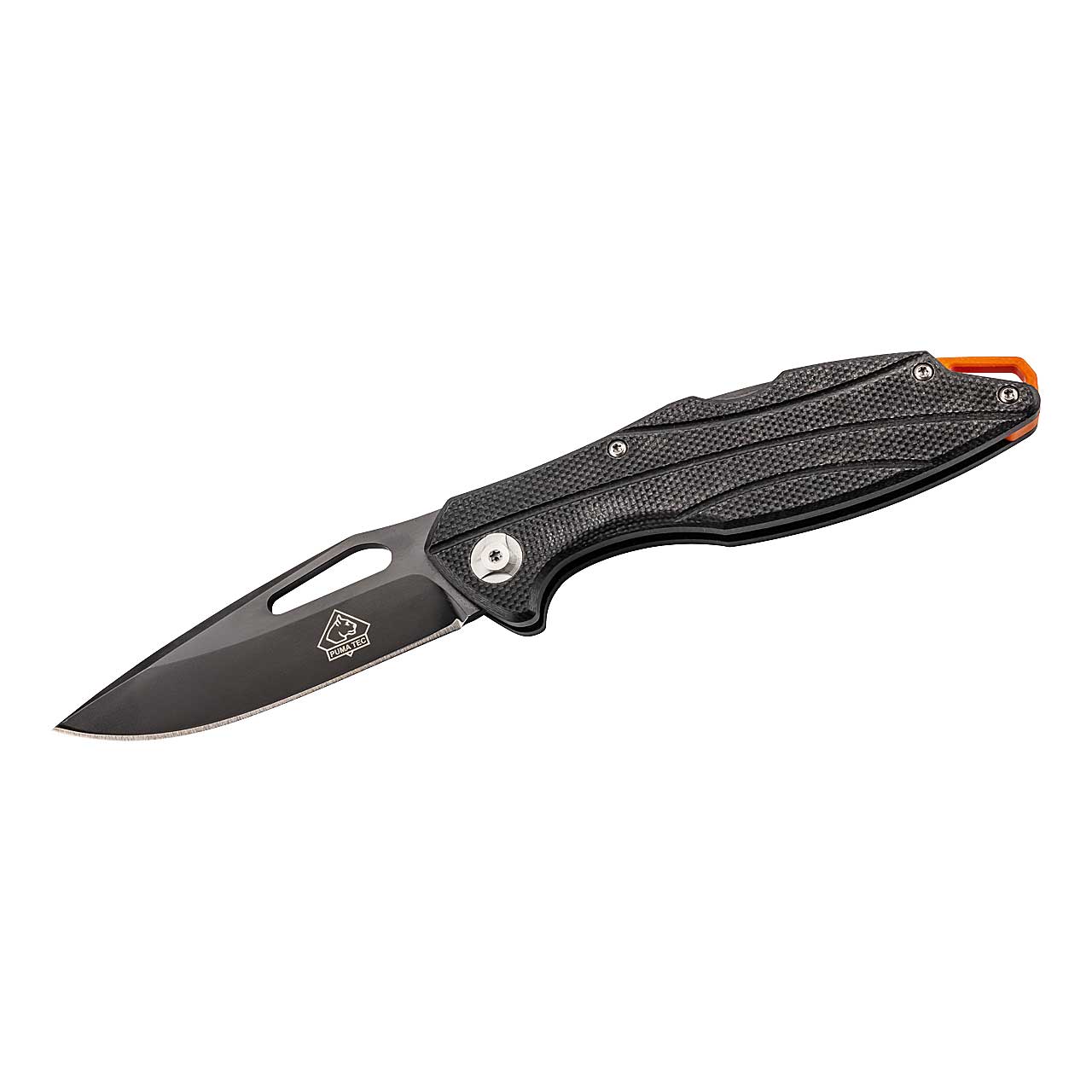 Puma TEC 2-TONE Einhandmesser mit Clip, G10, schwarz/orange