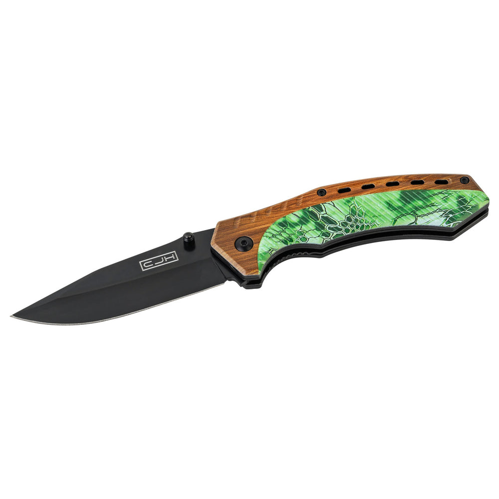 Herbertz CJH Einhandmesser, grün/braun