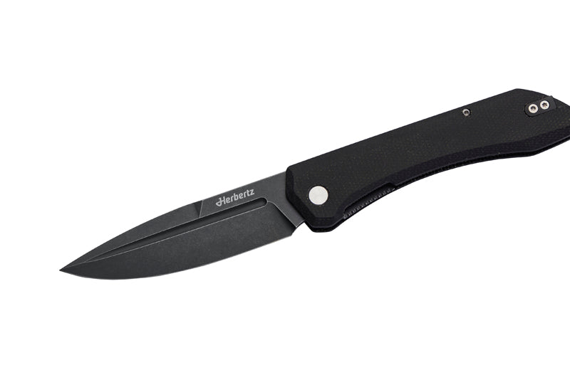 Herbertz Outdoor-Taschenmesser Liner Lock, schwarz Micarta