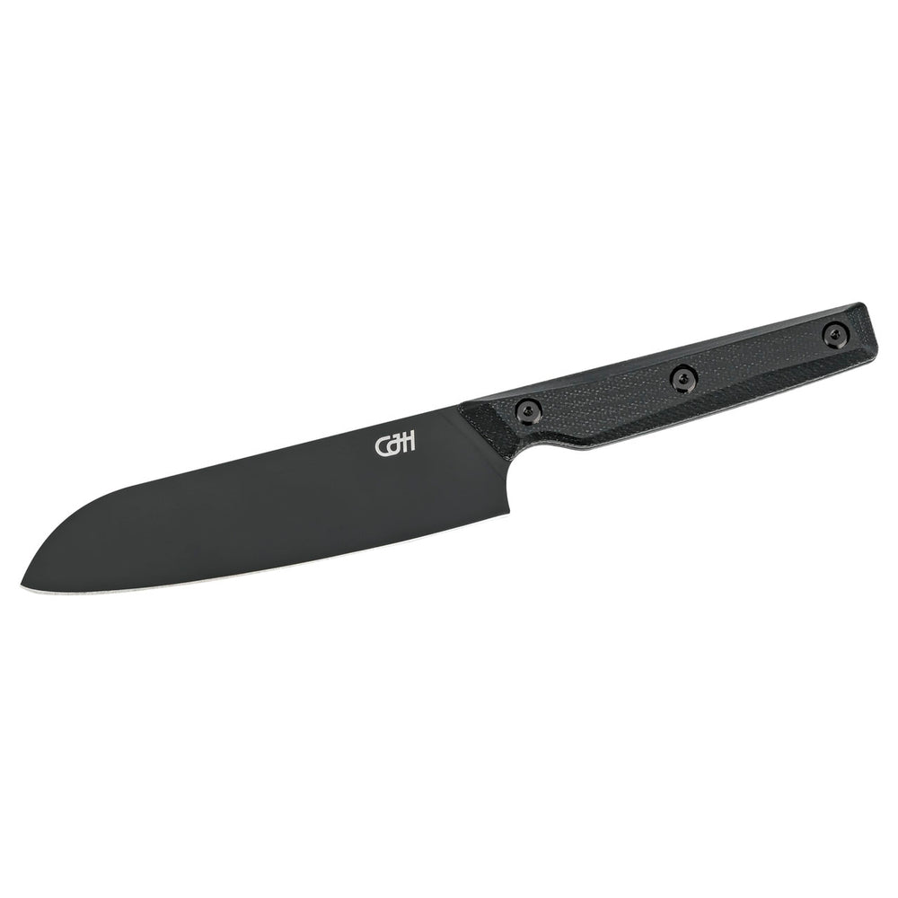 Herbertz CJH Santoku-Messer klein, VG10 Stahl, Micarta, schwarz