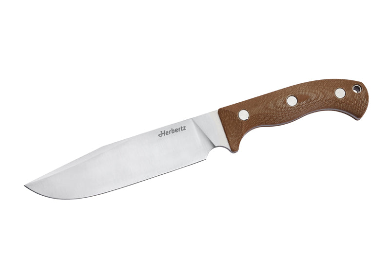 Herbertz Camp- und Outdoormesser D2, desert Micarta