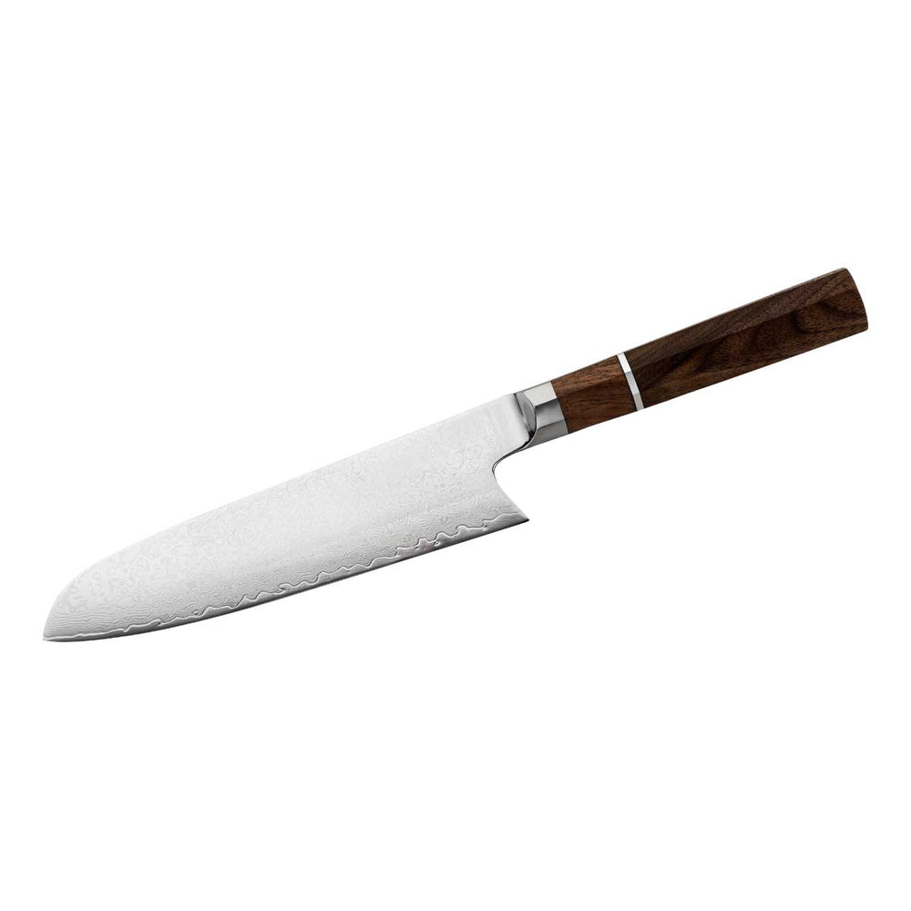Herbertz CJH Kochmesser Santoku Damast, Walnussholz