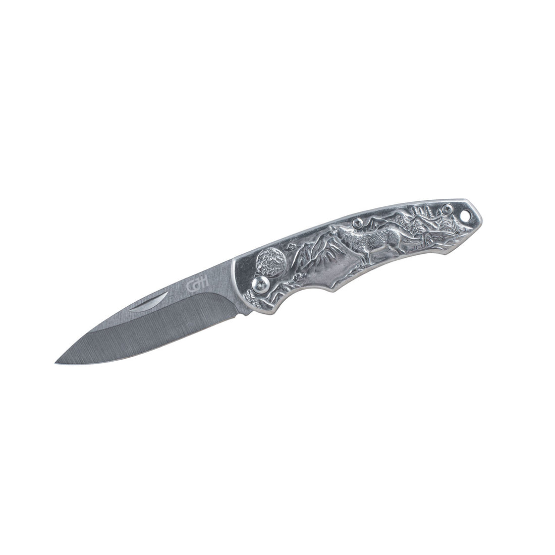 Herbertz CJH Taschenmesser, Wolf, silber