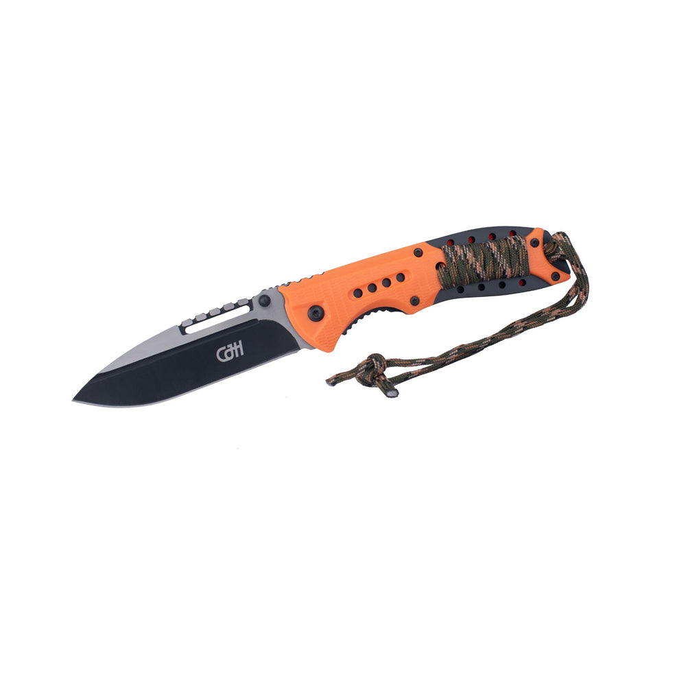Herbertz Einhandmesser, orange/Paracord