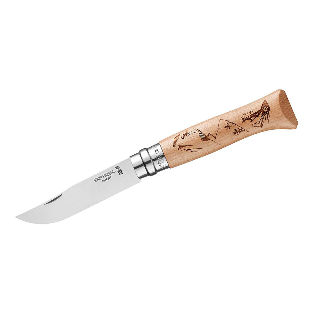 Opinel No 08 GRAVURE RANDO, Buchenholz