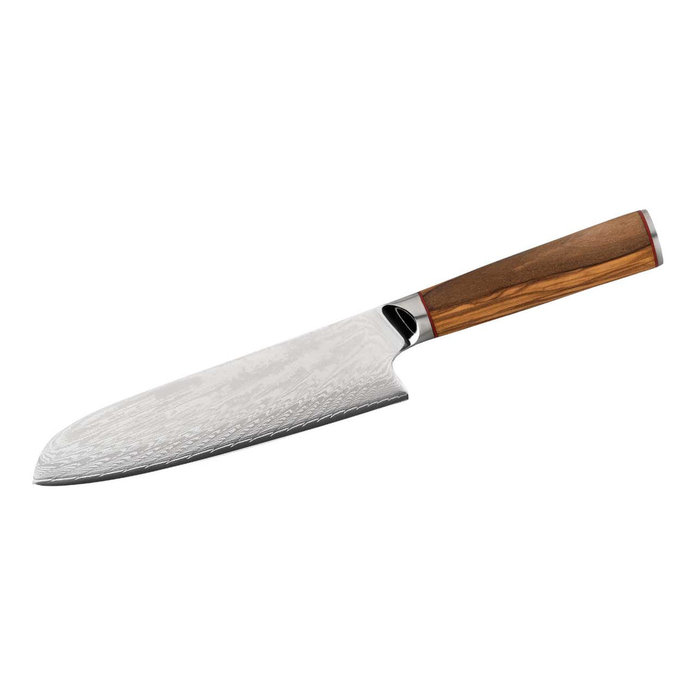 Herbertz CJH Kochmesser Santoku Damast, Olivenholz