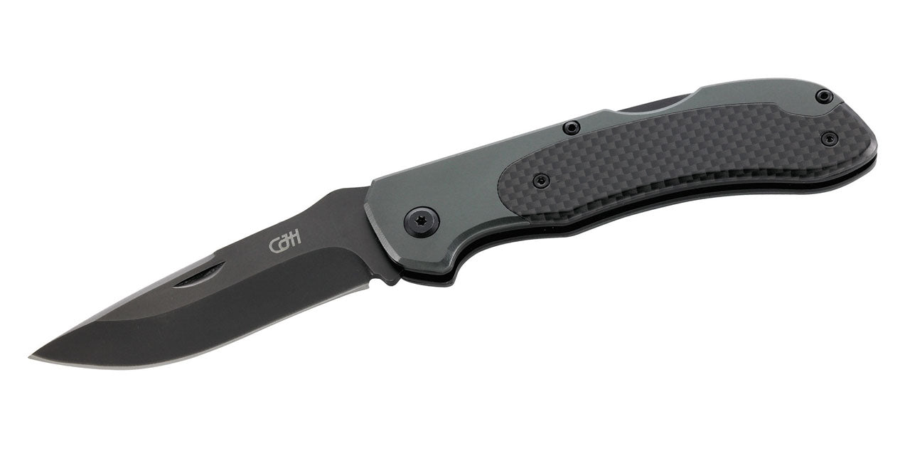 Herbertz CJH Taschenmesser mit Clip, Aluminium/Carbon